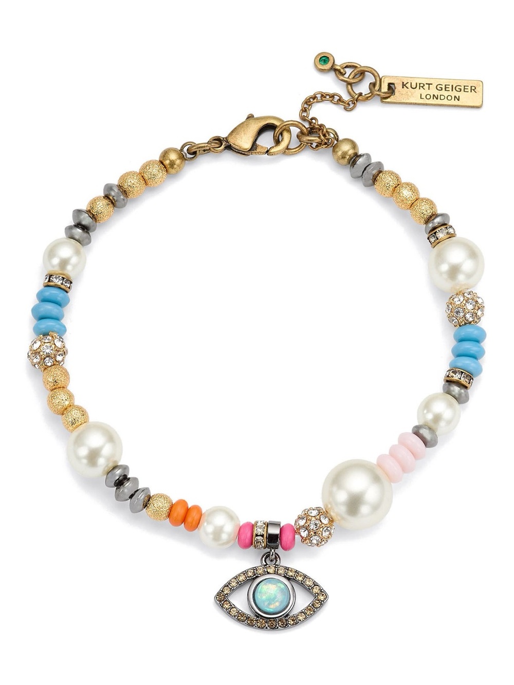 Kurt Geiger Evil Eye Charm Bead Bracelet